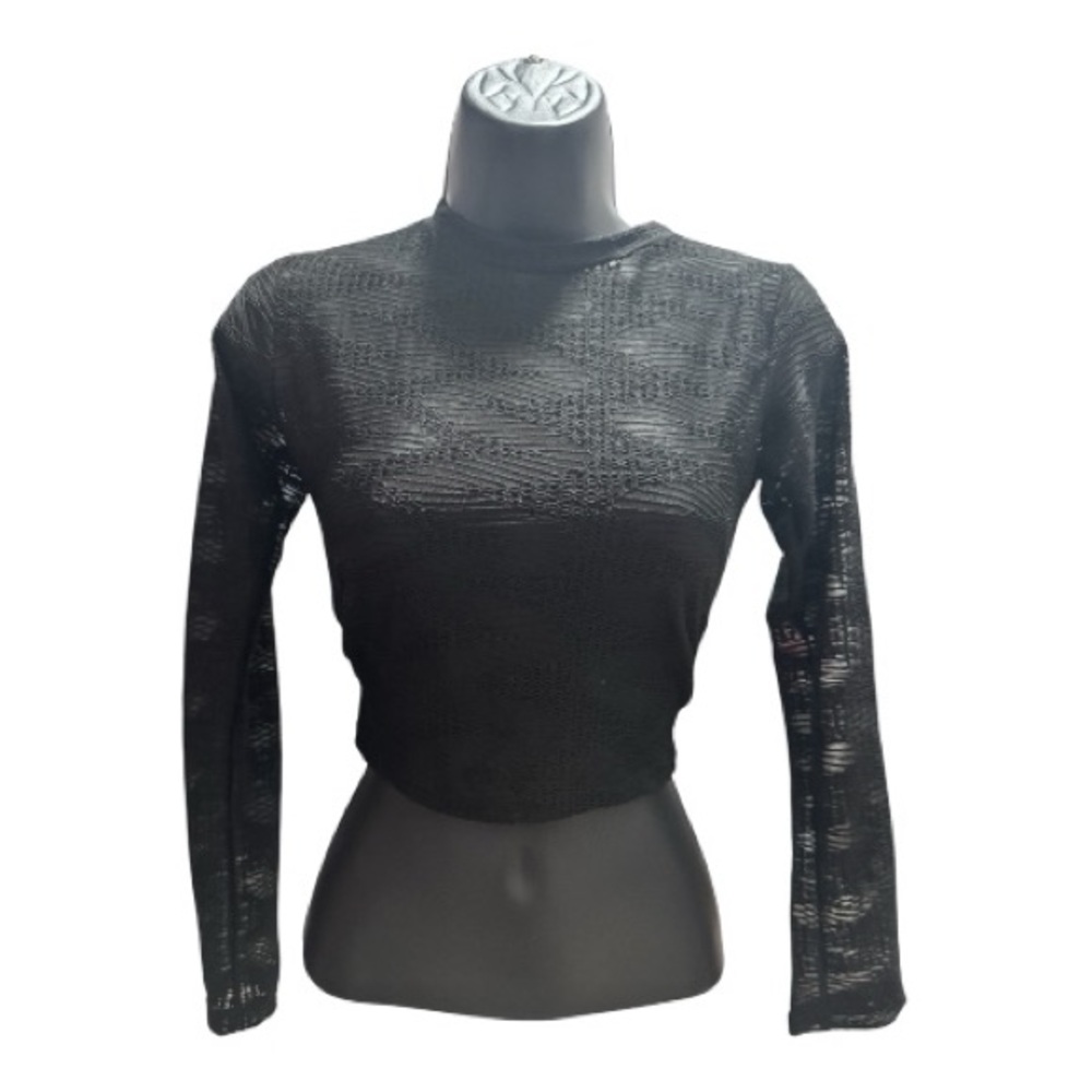 ✨ Espresso Black Sheer Long Sleeve Top ✨